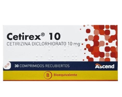 Cetirex Cetirizina 10 Mg 30 Comprimidos Recubiertos Farmex-Pluxee-Persistente